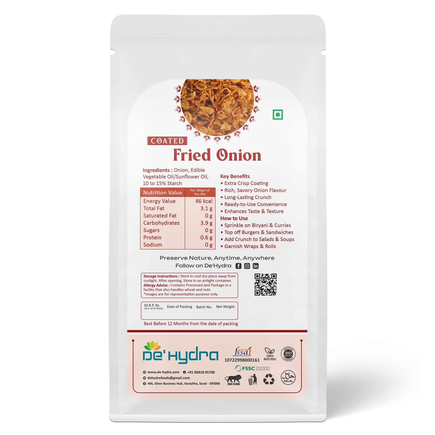 De'hydra Flakes Coated Fried Onion