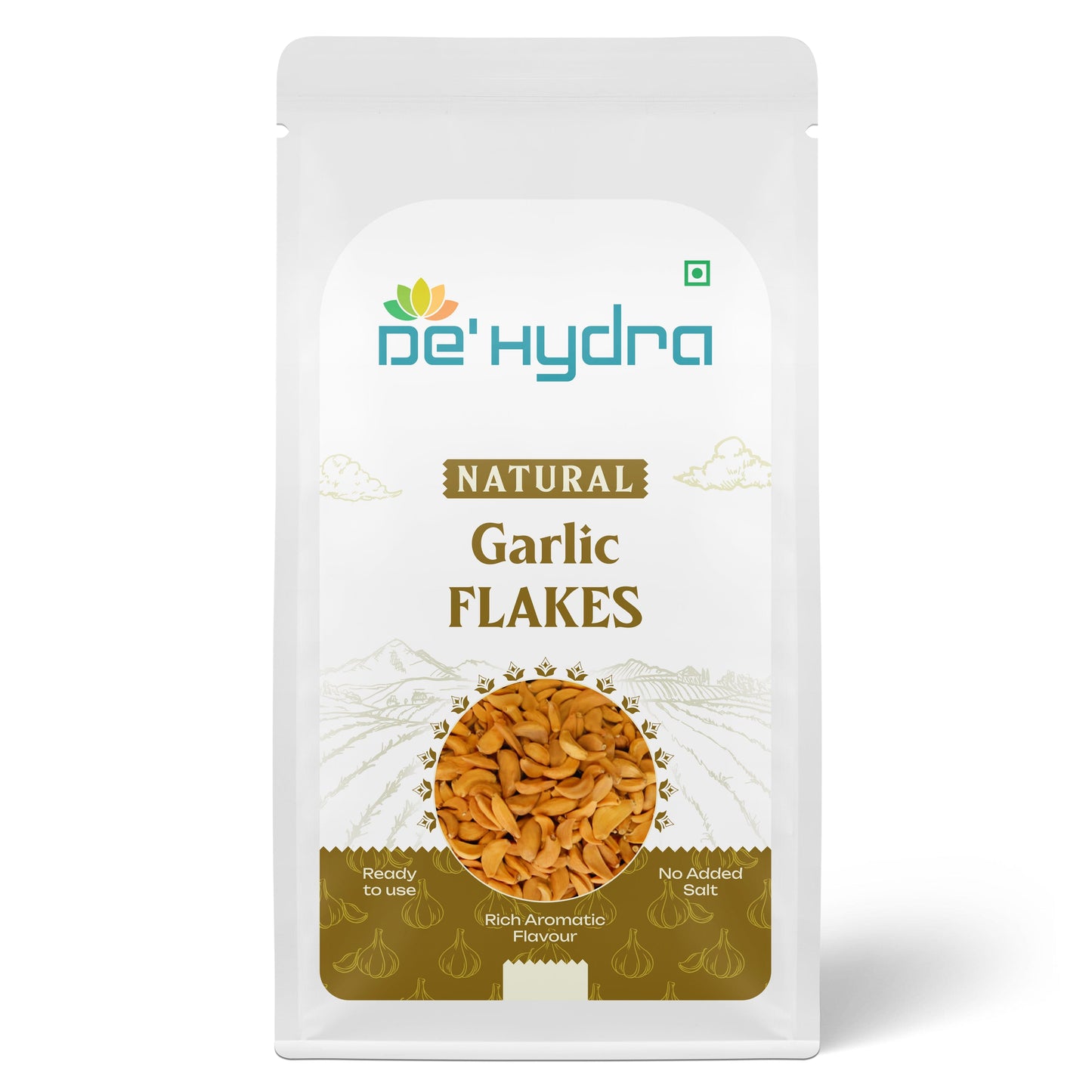 De'hydra Flakes 100gm Dehydrated Garlic Flakes