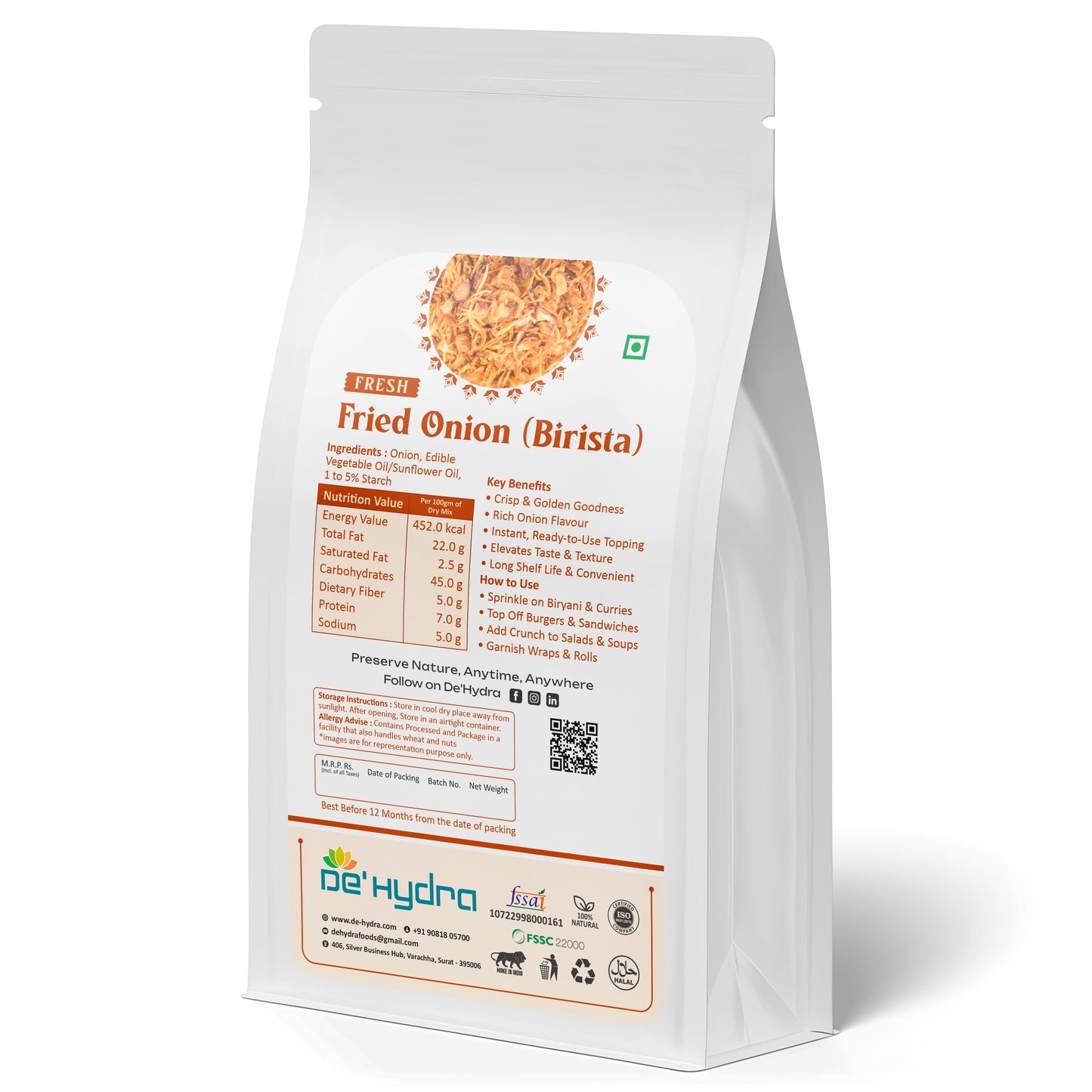 De'hydra Flakes Fresh Fried Onion (Onion Birista)