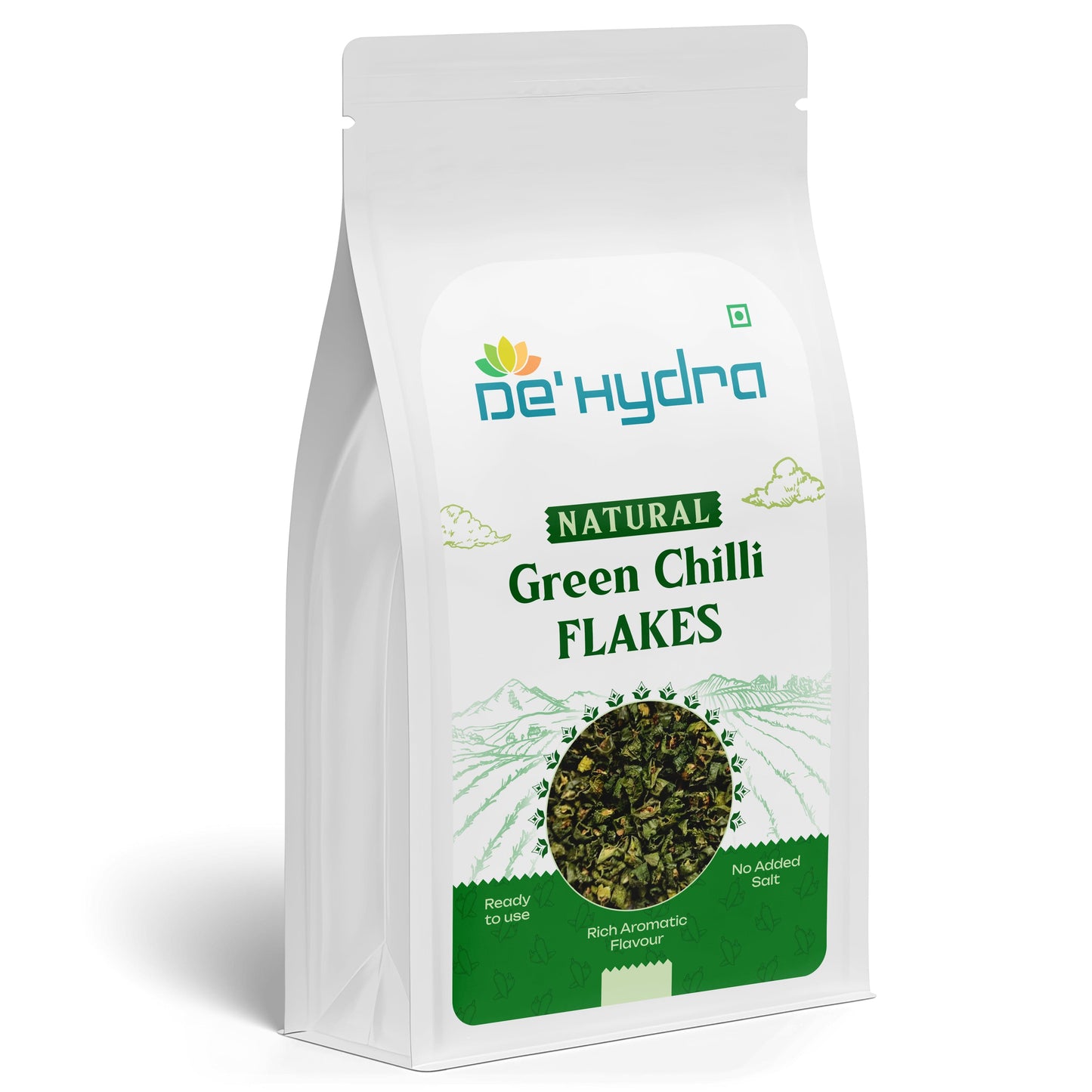 De'hydra Flakes Dehydrated Green Chilli Flakes