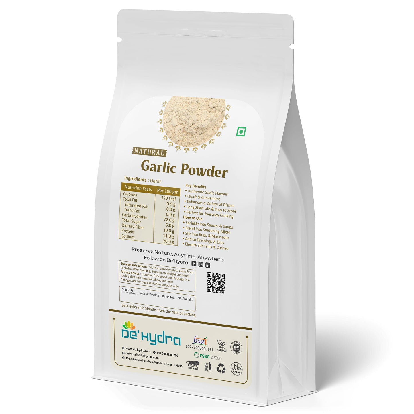 De'hydra powder Dehydrated Garlic Powder