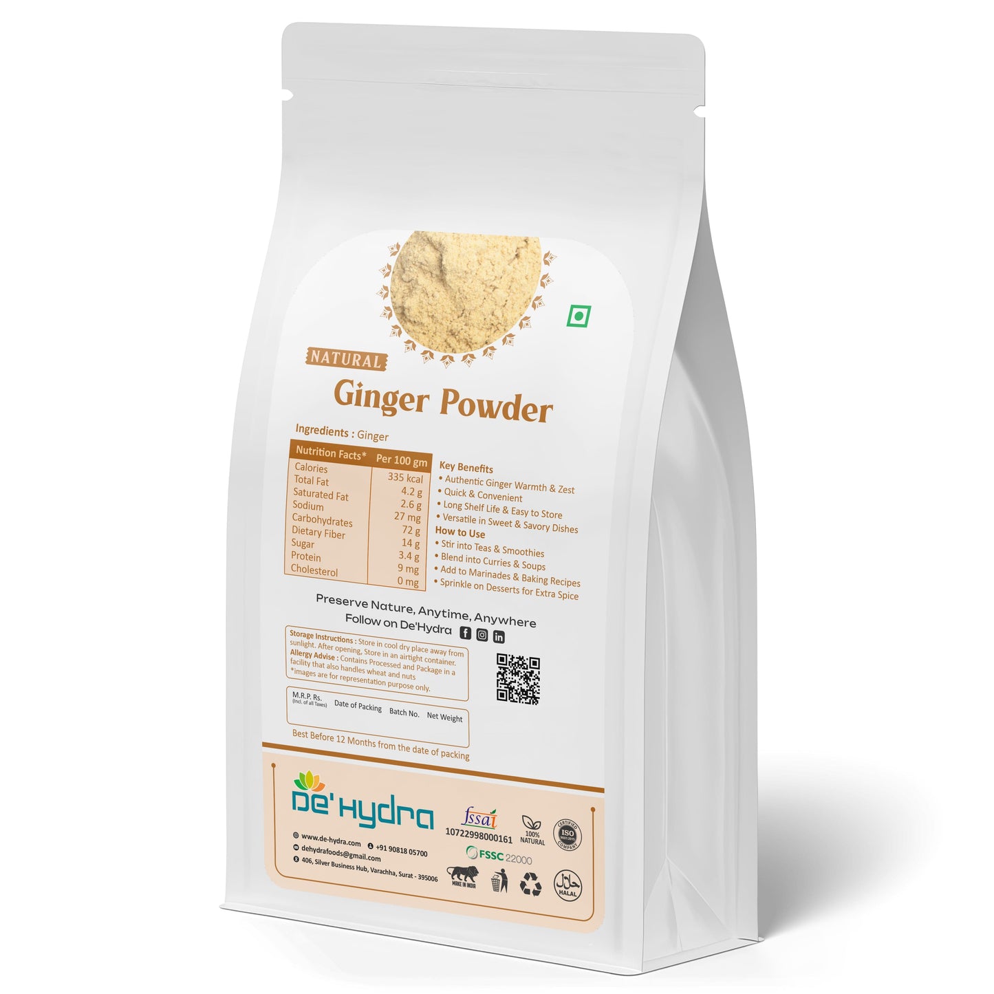 De'hydra powder Dehydrated Ginger Powder
