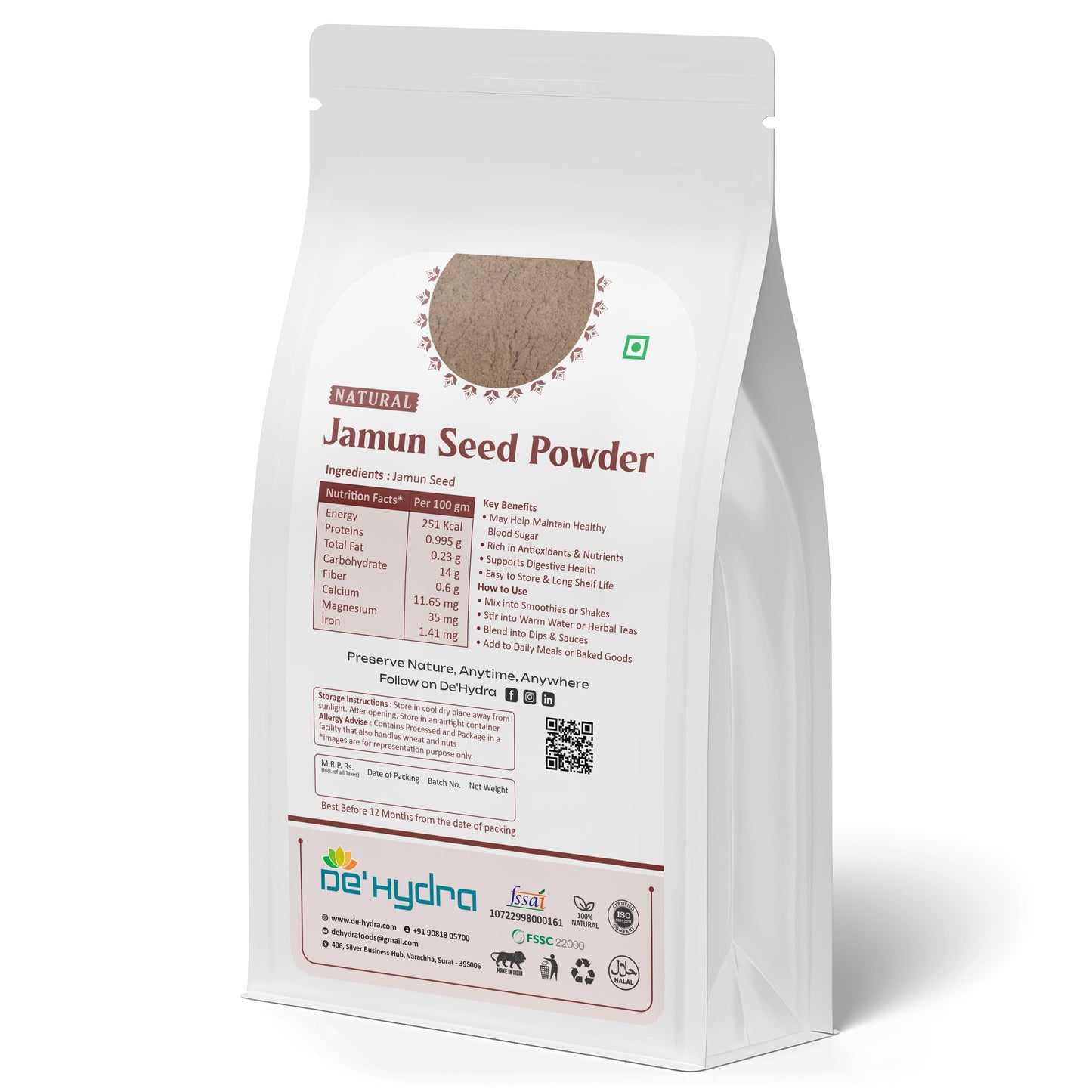 De'hydra powder Dehydrated Jamun Seed Powder