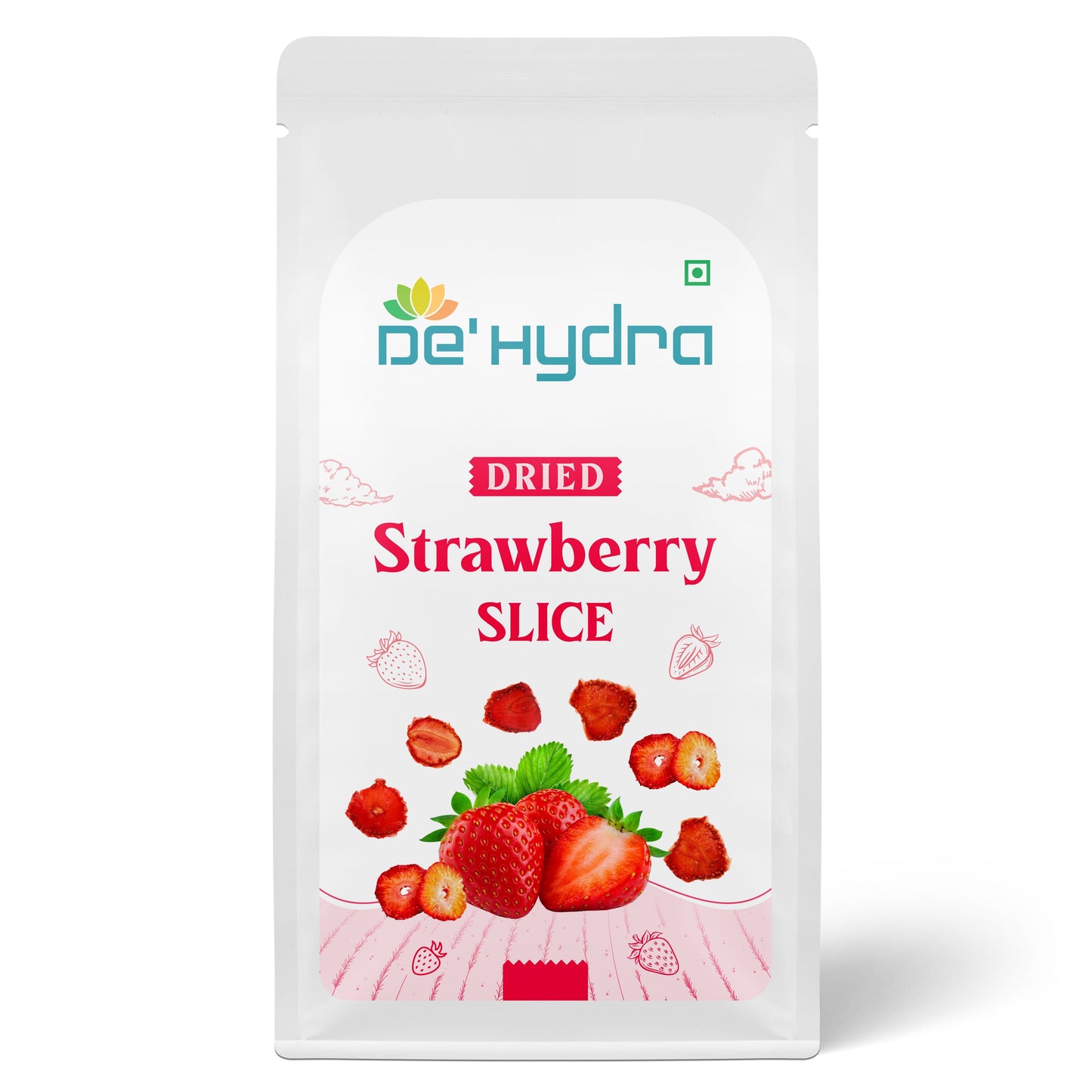 De'hydra Slices direct eat 50gm Dehydrated Strawberry Slices