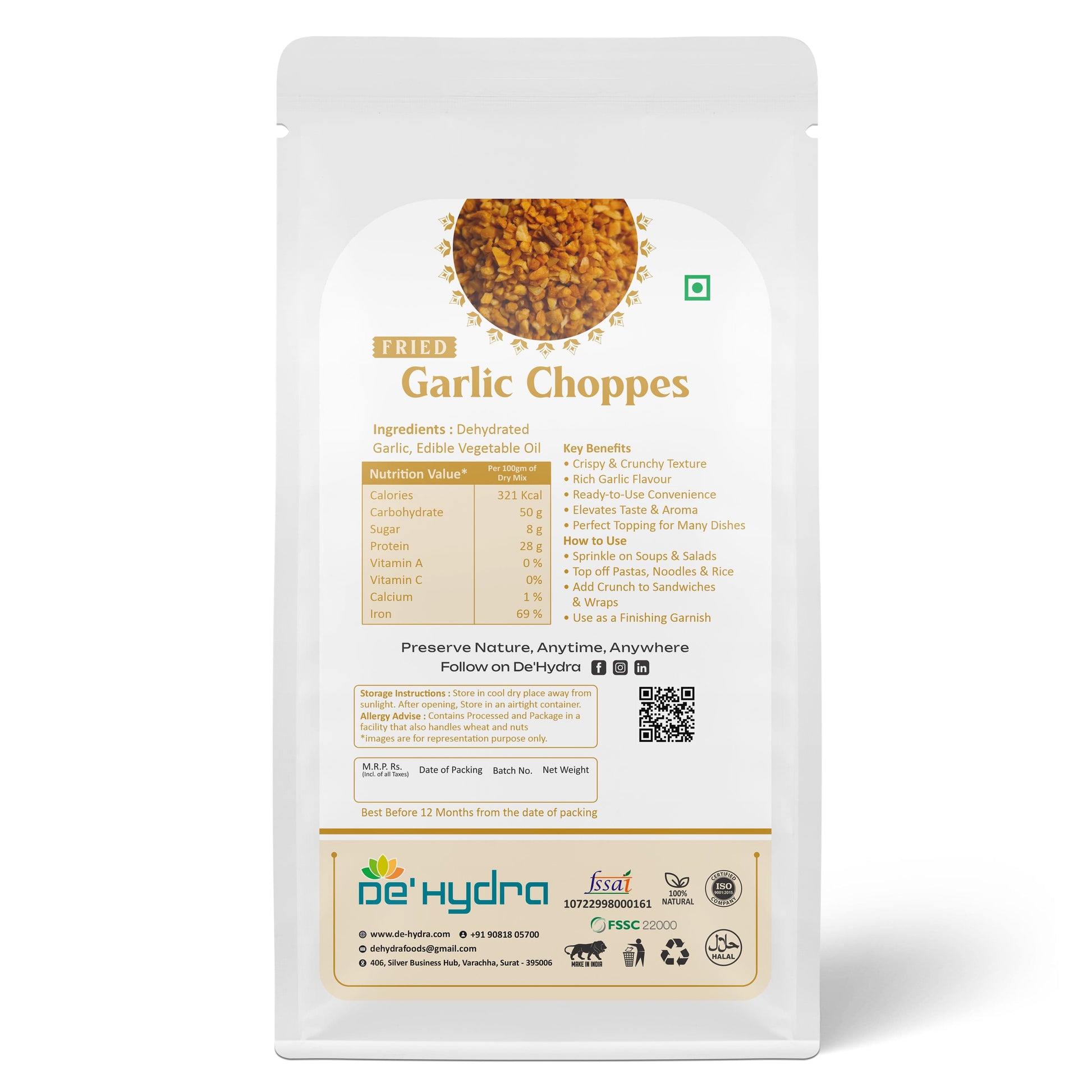 De'hydra Flakes Fried Garlic Chopped