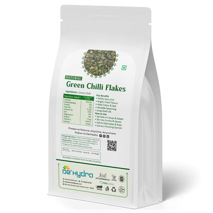 De'hydra Flakes Dehydrated Green Chilli Flakes