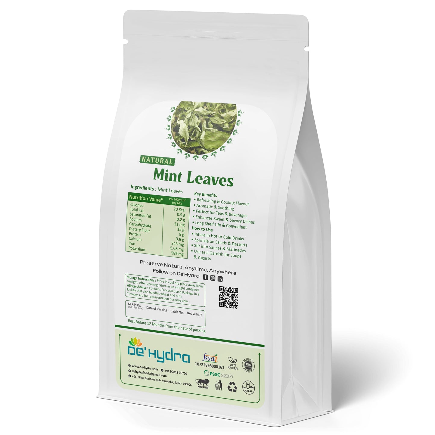 De'hydra Leaves Dehydrated Mint Leaves
