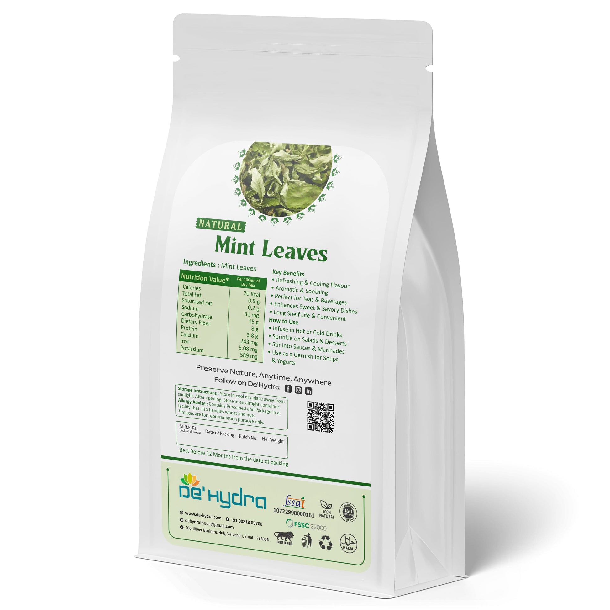 De'hydra Leaves Dehydrated Mint Leaves