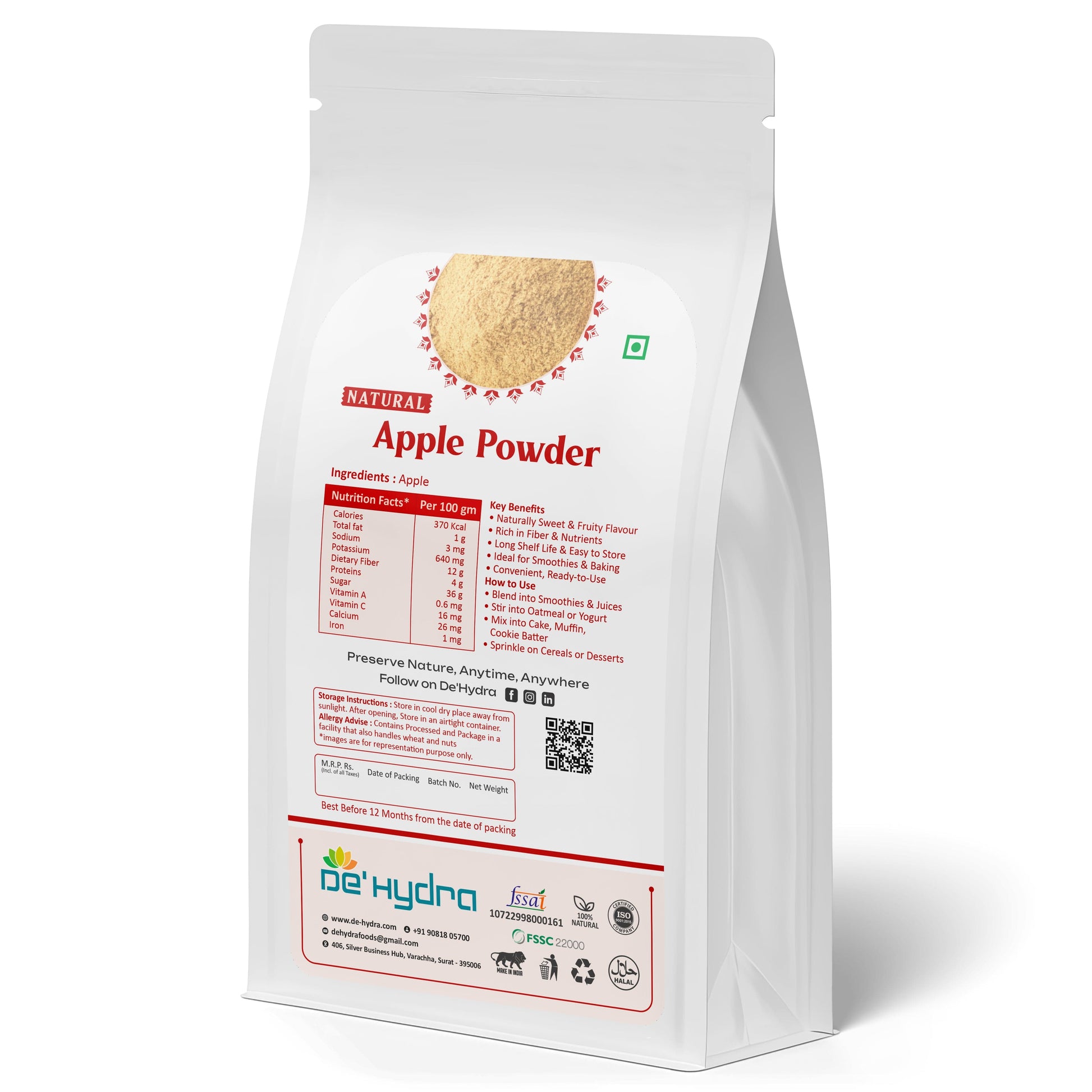 De'hydra powder Dehydrated Apple Powder