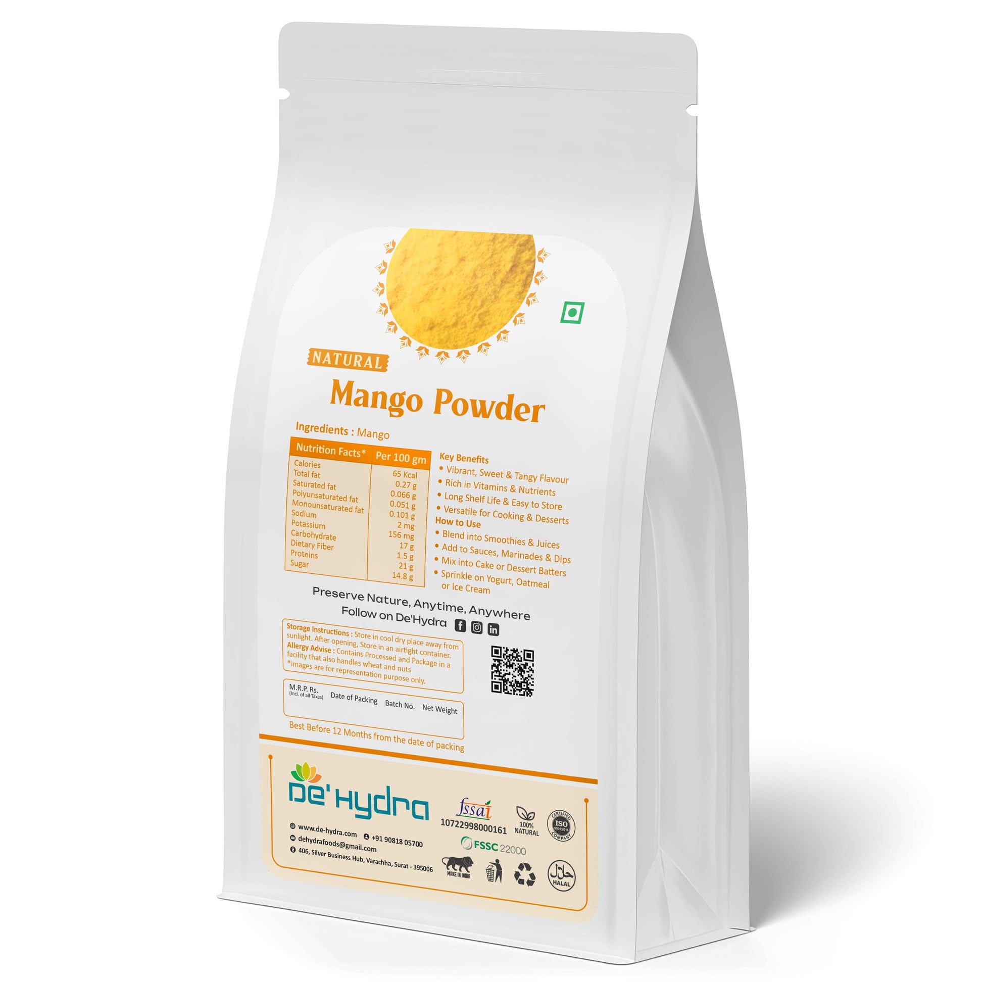 De'hydra powder Dehydrated Mango Powder
