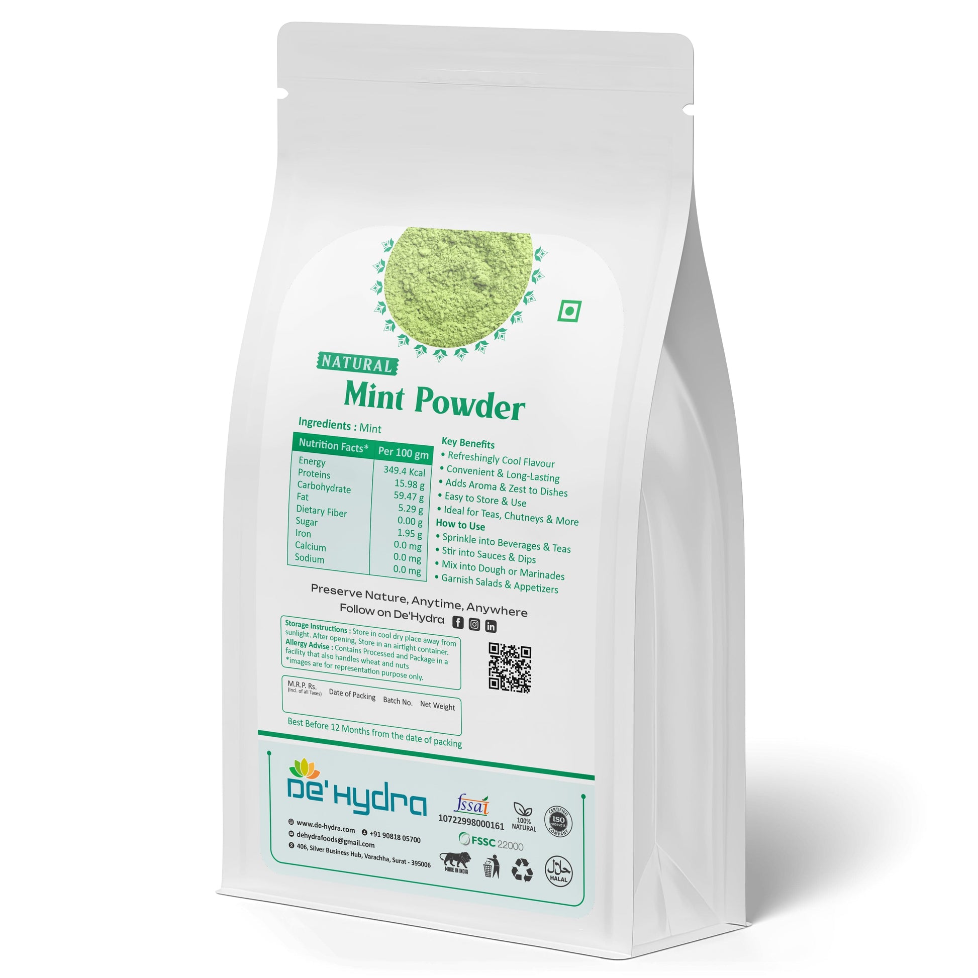 De'hydra powder Dehydrated Mint Powder