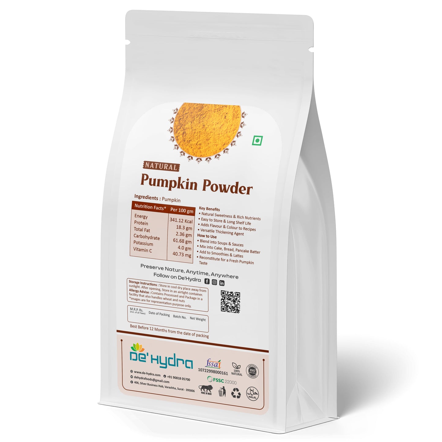 De'hydra powder Dehydrated Pumpkin Powder