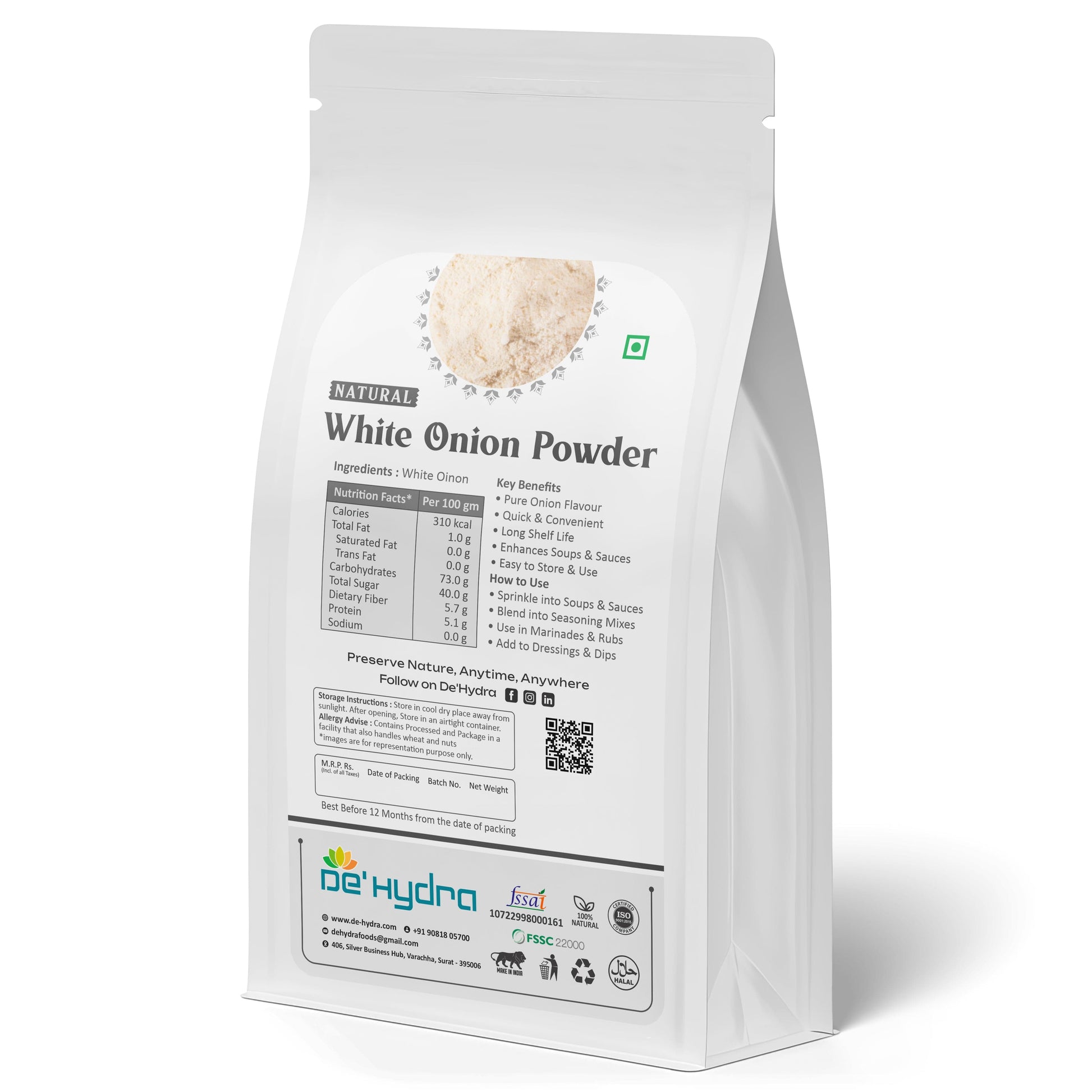 De'hydra powder Dehydrated White Onion Powder